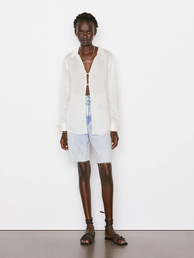 Cheapest β¨ Frame-denim Delicate Tie Front Top -- Bone π 2 Frame-denim Delicate Tie Front Top -- Bone