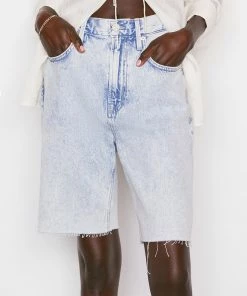 Frame-denim High Rise Bermuda -- Whisper Women