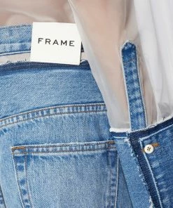 Frame-denim Atelier Sheer Insert Jean -- Azul Women