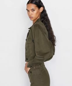 Frame-denim Oversized Utility Jacket -- Washed Fatigue