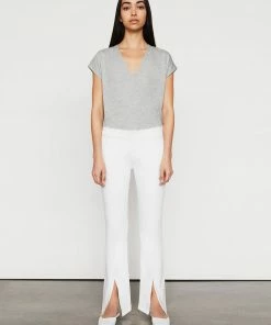 Frame-denim Cut Off Waist Mini Boot Slit -- Blanc