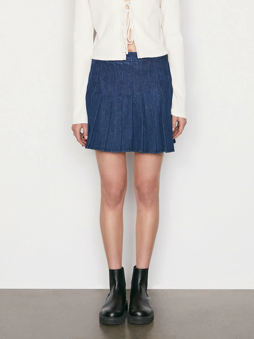New π Frame-denim π© Women Denim Tennis π Skirt -- Riviera π₯° 1 Frame-denim Women Denim Tennis Skirt -- Riviera
