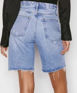 Frame-denim High Rise Bermuda -- Baines Rips Women