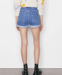Best deal ⌛ Frame-denim High Rise Cuffed Short -- Sea Level ✨ 12 Frame-denim High Rise Cuffed Short -- Sea Level