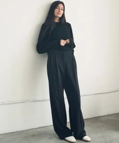 Frame-denim Ilona Perfect Crew Sweater -- Noir Women