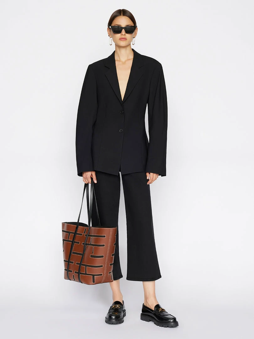 Budget ๐งจ Frame-denim Jetset Wide Crop -- Sheen Noir ๐ฅฐ 2 Frame-denim Jetset Wide Crop -- Sheen Noir