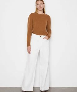 Frame-denim Le Baggy Palazzo -- Rumpled Blanc Grind