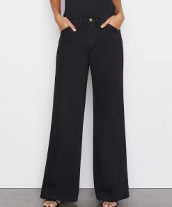 Frame-denim Women Le Baggy Palazzo -- Film Noir