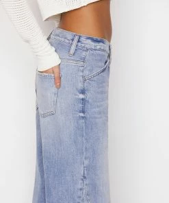 Brand new 🥰 Frame-denim 👩 Women Le Baggy Palazzo -- Iceberg Flat ⭐ 12 Frame-denim Women Le Baggy Palazzo -- Iceberg Flat