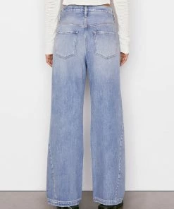 Brand new 🥰 Frame-denim 👩 Women Le Baggy Palazzo -- Iceberg Flat ⭐ 15 Frame-denim Women Le Baggy Palazzo -- Iceberg Flat