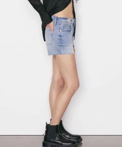 Frame-denim Le Grand Garcon Short -- Iceberg