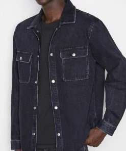 Frame-denim Denim Shirt Jacket -- Washed Noir Shred