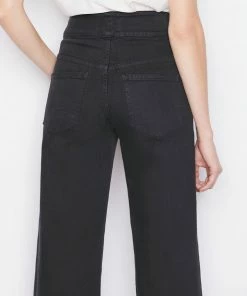 Frame-denim Women Le Hardy Wide Leg -- Film Noir