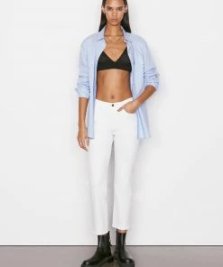 Frame-denim Le High Straight -- Blanc