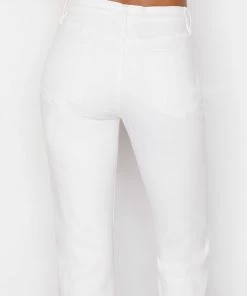 Frame-denim Le High Straight -- Blanc