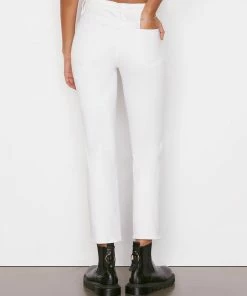 Frame-denim Le High Straight -- Blanc