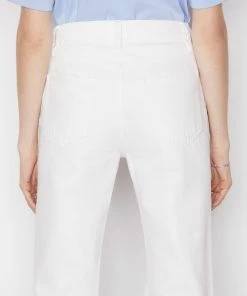 Frame-denim Women Le Jane Crop Mini Slit -- Rumpled Blanc Destruct
