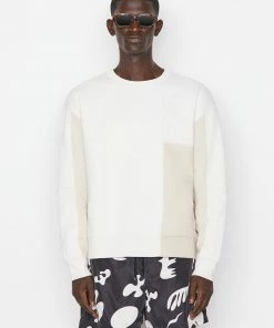 Frame-denim Men Blocking Sweatshirt -- Milk Beige
