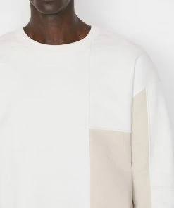 Frame-denim Men Blocking Sweatshirt -- Milk Beige