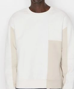 Frame-denim Men Blocking Sweatshirt -- Milk Beige