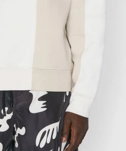 Frame-denim Men Blocking Sweatshirt -- Milk Beige