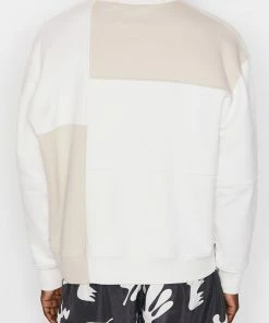 Frame-denim Men Blocking Sweatshirt -- Milk Beige