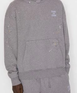 Frame-denim Men Logo Splash Paint Sweatshirt -- Grey Melange