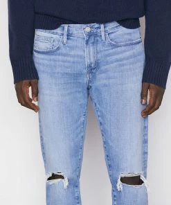 Frame-denim Men L'Homme Skinny Degradable -- Maui Destruct