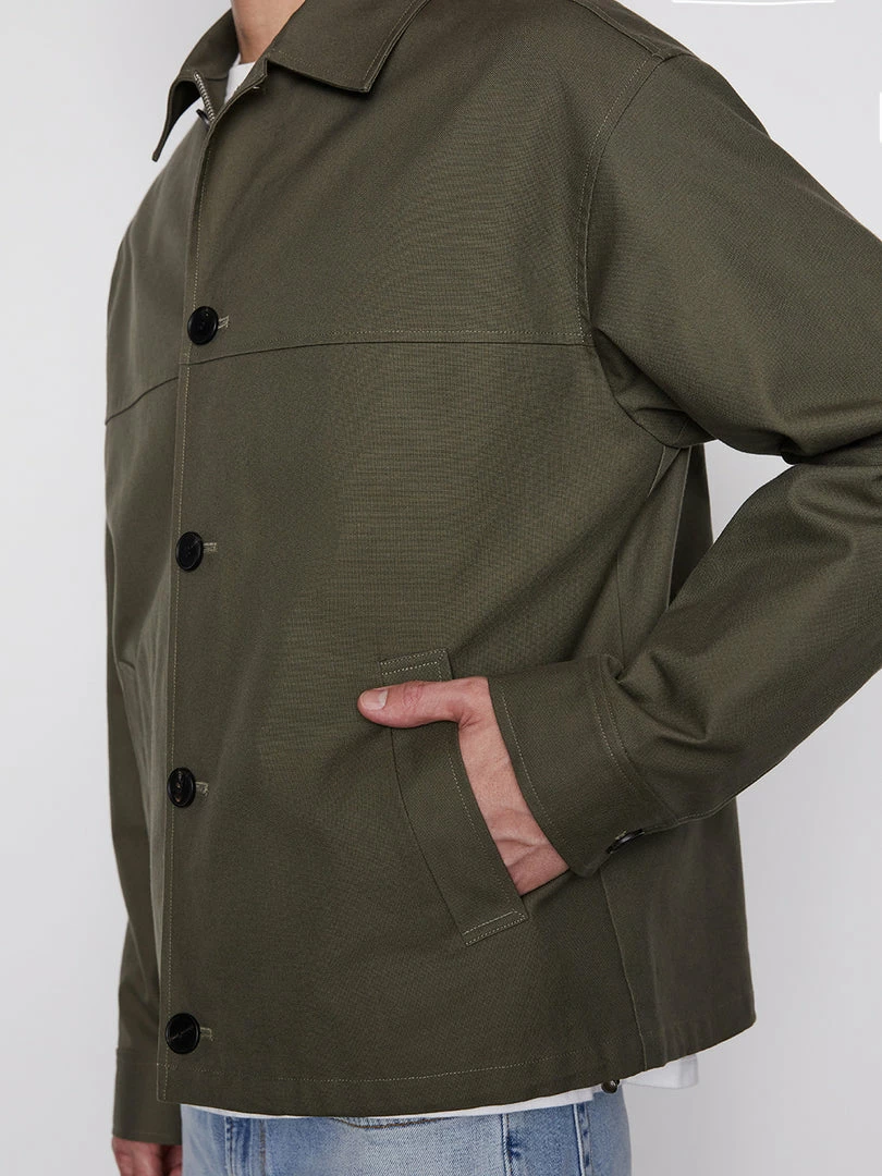 Hot Sale π Frame-denim The Twill Club Jacket -- Khaki Green π 6 Frame-denim The Twill Club Jacket -- Khaki Green