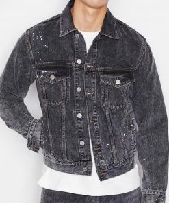 Frame-denim Relaxed Fit Denim Jacket -- Noir Paint Men