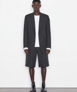 Frame-denim Italian Wool Blazer -- Shadow Grey