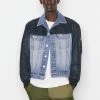 Frame-denim Denim And Nylon Bomber -- Blue Indigo/Noir Nylon