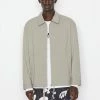 Frame-denim Poplin Coach Jacket -- Grey Green Men