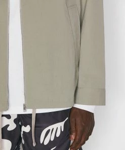 Deals ⌛ Frame-denim Poplin Coach Jacket -- Grey Green Men ✨ 11 Frame-denim Poplin Coach Jacket -- Grey Green Men