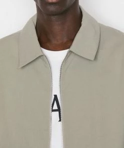 Deals ⌛ Frame-denim Poplin Coach Jacket -- Grey Green Men ✨ 12 Frame-denim Poplin Coach Jacket -- Grey Green Men