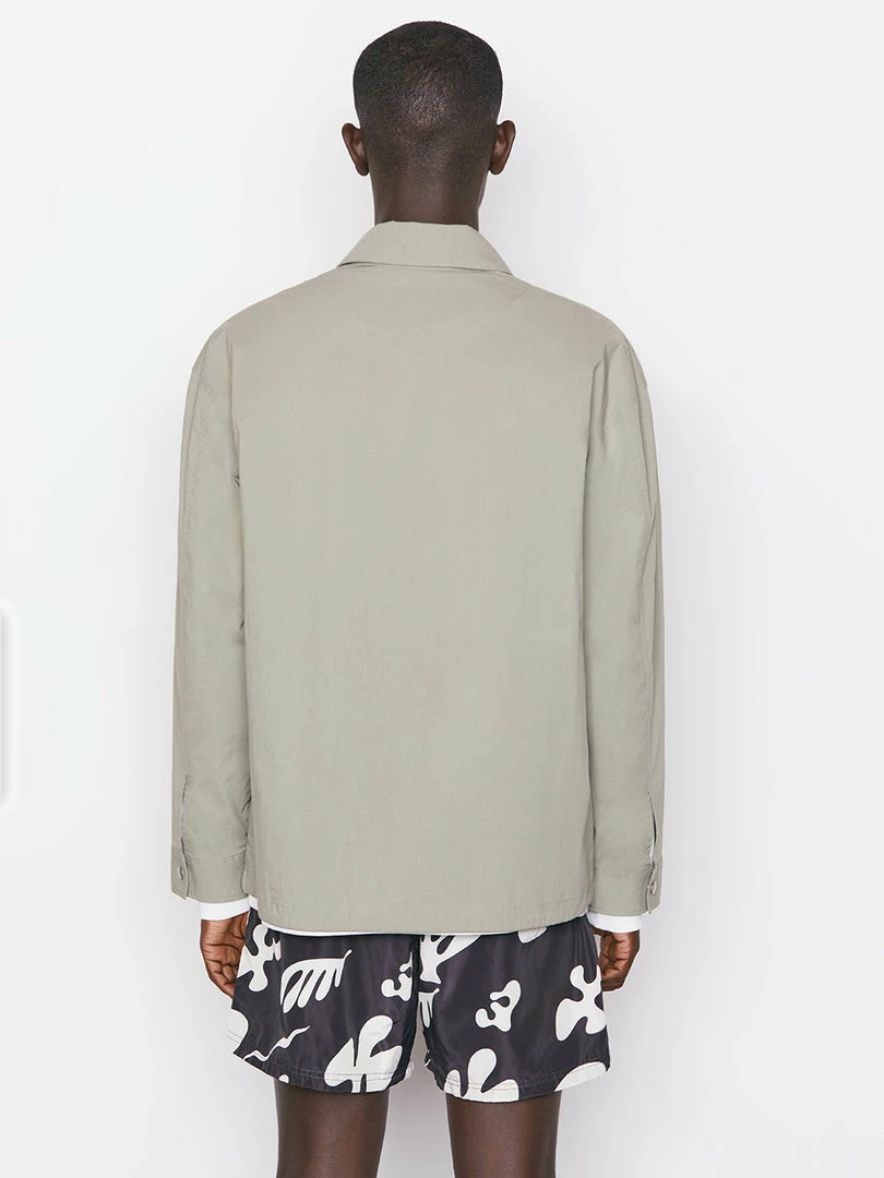 Deals ⌛ Frame-denim Poplin Coach Jacket -- Grey Green Men ✨ 7 Frame-denim Poplin Coach Jacket -- Grey Green Men