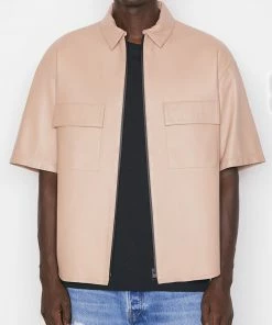 Deals β Frame-denim Modern Leather Short Sleeve Zip π Shirt -- Brick Men β€οΈ 10 Frame-denim Modern Leather Short Sleeve Zip Shirt -- Brick Men