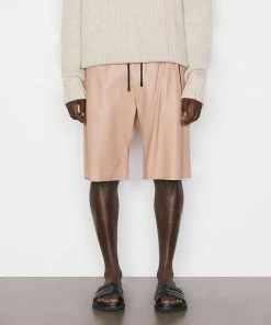 Frame-denim Bonded Leather Short -- Brick Men