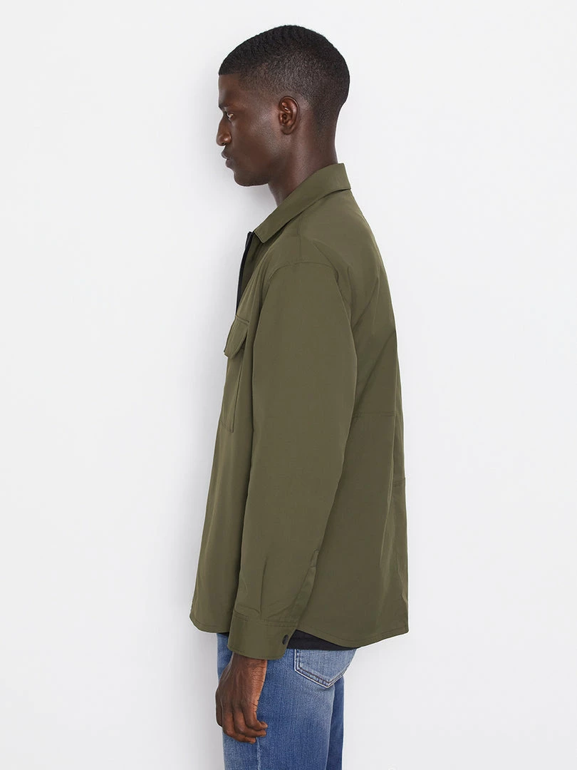 Hot Sale ✔️ Frame-denim Men Tech Tailored Overshirt -- Khaki Green 👍 4 Frame-denim Men Tech Tailored Overshirt -- Khaki Green