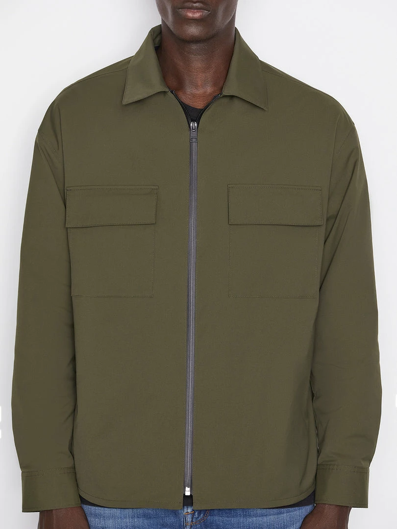 Hot Sale ✔️ Frame-denim Men Tech Tailored Overshirt -- Khaki Green 👍 3 Frame-denim Men Tech Tailored Overshirt -- Khaki Green