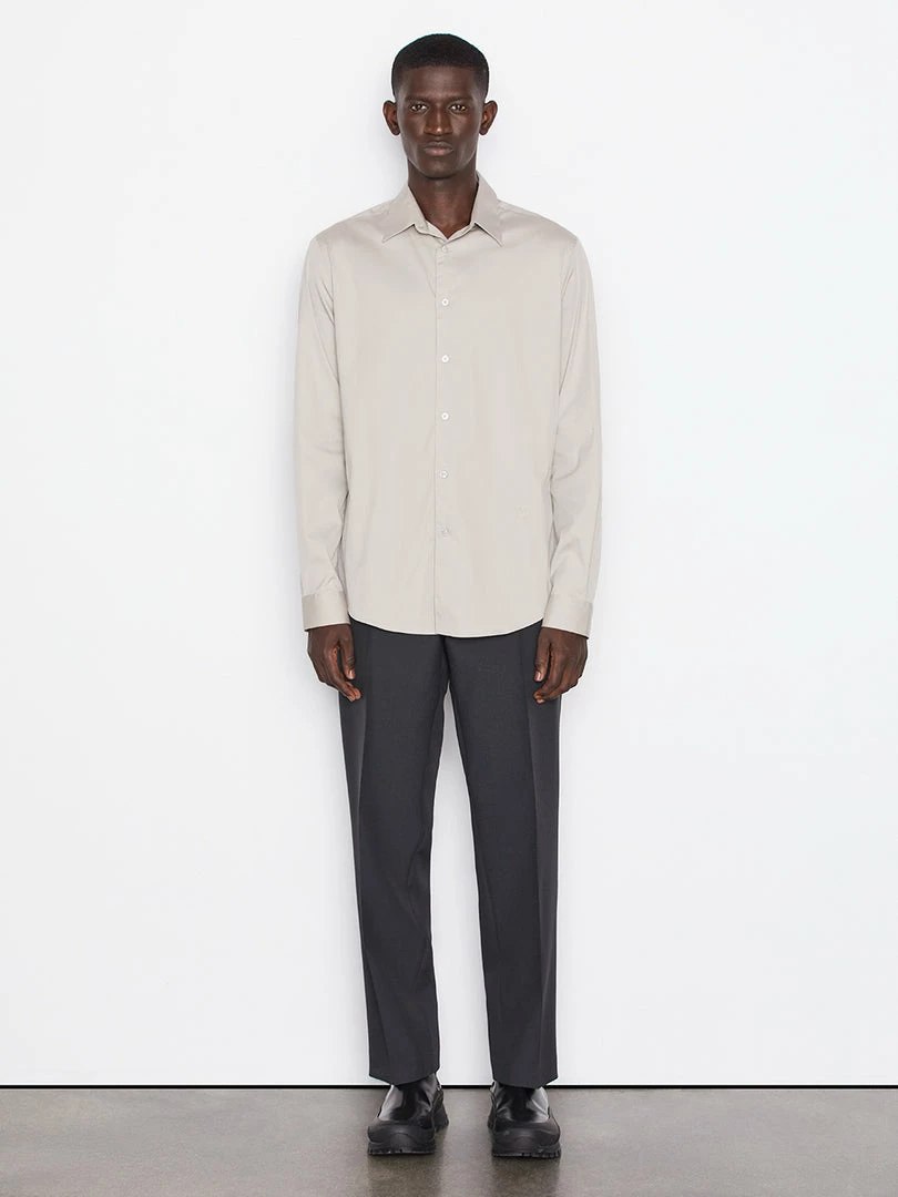 Promo βοΈ Frame-denim Men Stretch Poplin π Shirt -- Canvas Beige π 2 Frame-denim Men Stretch Poplin Shirt -- Canvas Beige