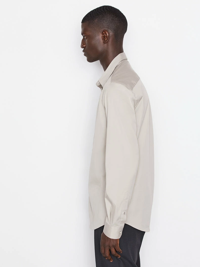 Promo βοΈ Frame-denim Men Stretch Poplin π Shirt -- Canvas Beige π 4 Frame-denim Men Stretch Poplin Shirt -- Canvas Beige