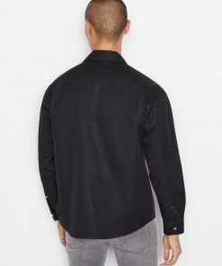 Frame-denim Frame Plaque Shirt -- Noir Men