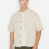 Frame-denim Men Short Sleeve Woven Shirt -- Milk Beige