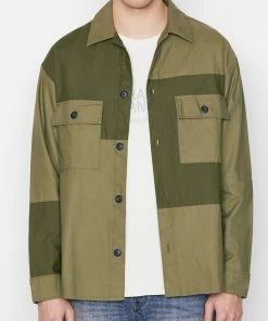 Best Sale ๐ Frame-denim Tonal Patchwork ๐ Shirt -- Rifle Green Men โ 9 Frame-denim Tonal Patchwork Shirt -- Rifle Green Men