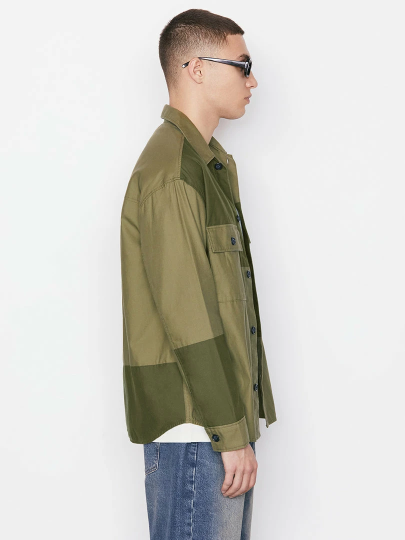 Best Sale ๐ Frame-denim Tonal Patchwork ๐ Shirt -- Rifle Green Men โ 4 Frame-denim Tonal Patchwork Shirt -- Rifle Green Men