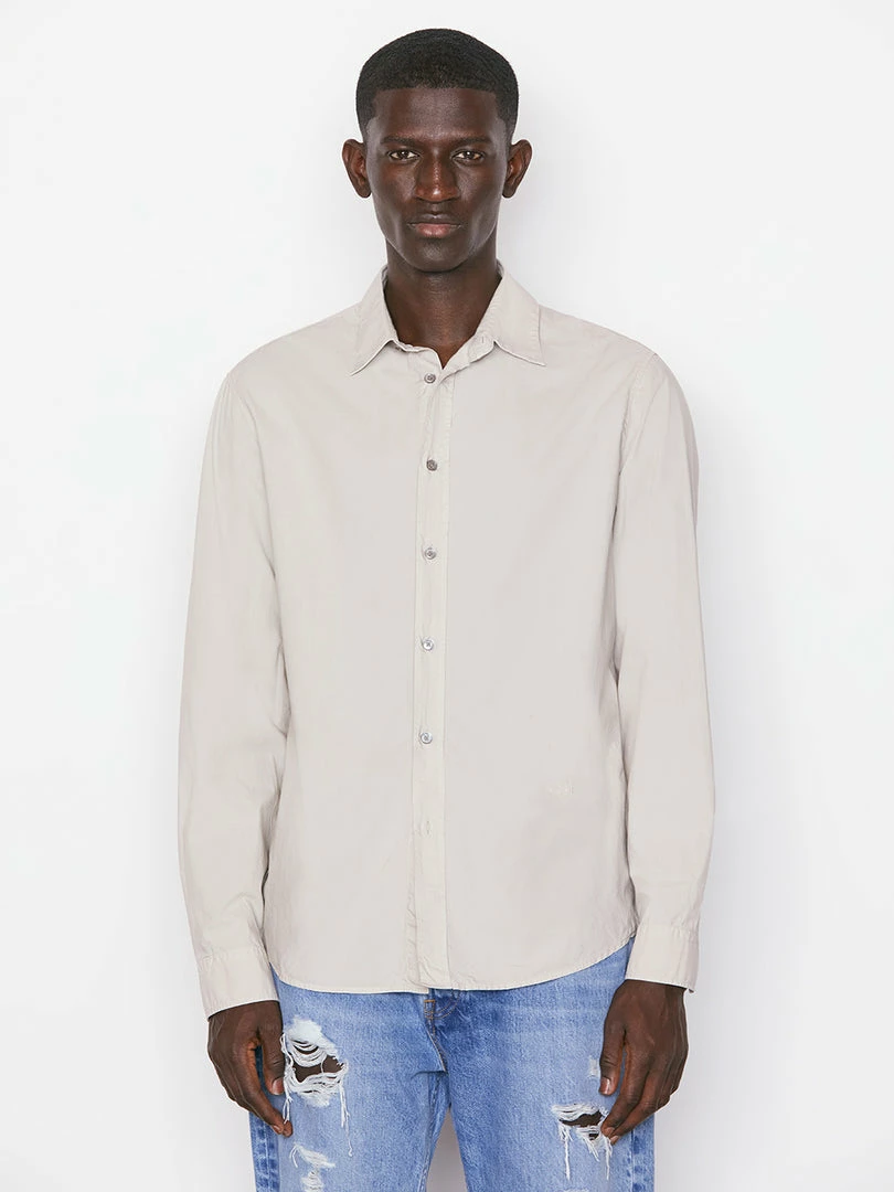 Hot Sale ๐ Frame-denim Classic Poplin ๐ Shirt -- Grey Green Men ๐ 1 Frame-denim Classic Poplin Shirt -- Grey Green Men