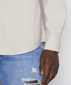 Hot Sale ๐ Frame-denim Classic Poplin ๐ Shirt -- Grey Green Men ๐ 10 Frame-denim Classic Poplin Shirt -- Grey Green Men