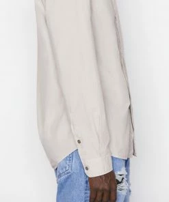 Hot Sale ๐ Frame-denim Classic Poplin ๐ Shirt -- Grey Green Men ๐ 12 Frame-denim Classic Poplin Shirt -- Grey Green Men