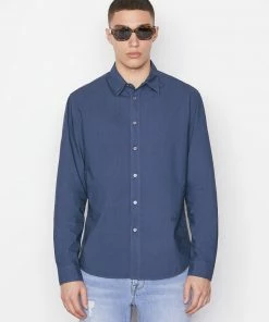 Frame-denim Classic Poplin Shirt -- Navy Men